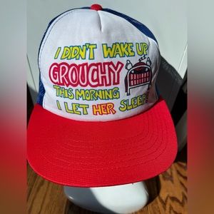 Kitsch vintage 1980s trucker hat Grumpy Wife mint condition married life